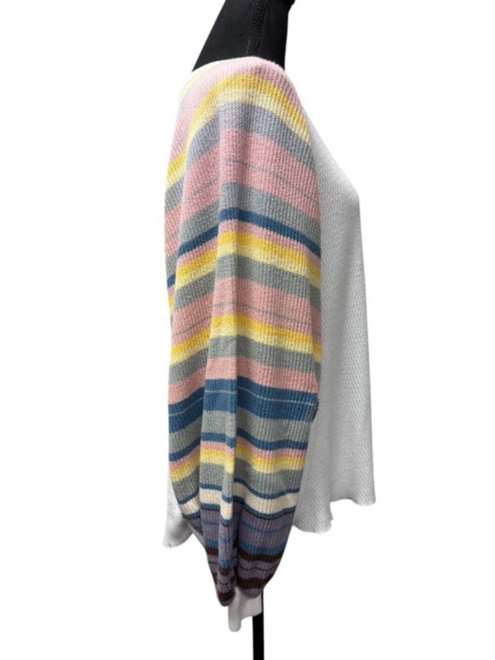 We The Free Free People Waffle Knit Striped Balloon Sleeve Top S - Picture 4 of 12